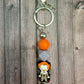 Spooky Circus Beaded Keychains Featuring Dancing and Clown Characters