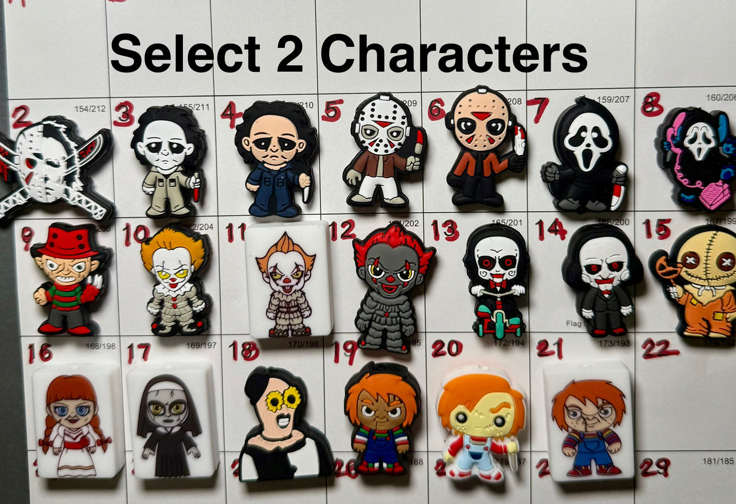 Mini Halloween Horror Characters DIY Beadable 2 Pen Kit