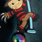 Spooky Circus Beaded Glitter Pens Featuring Dancing and Clown Characters