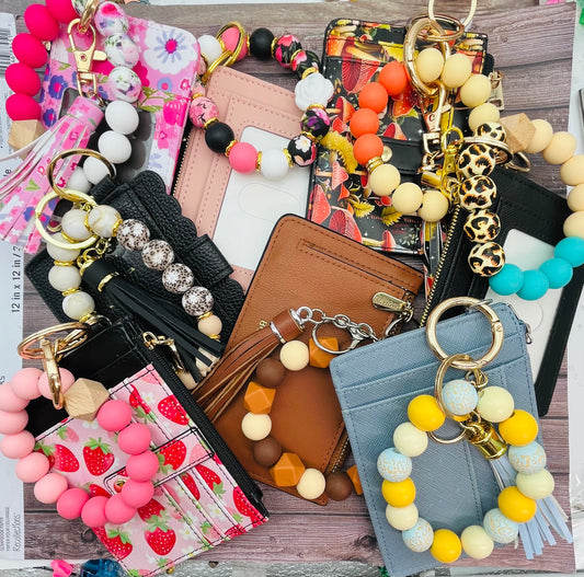 Keychain Wristlet with Wallet Bracelet