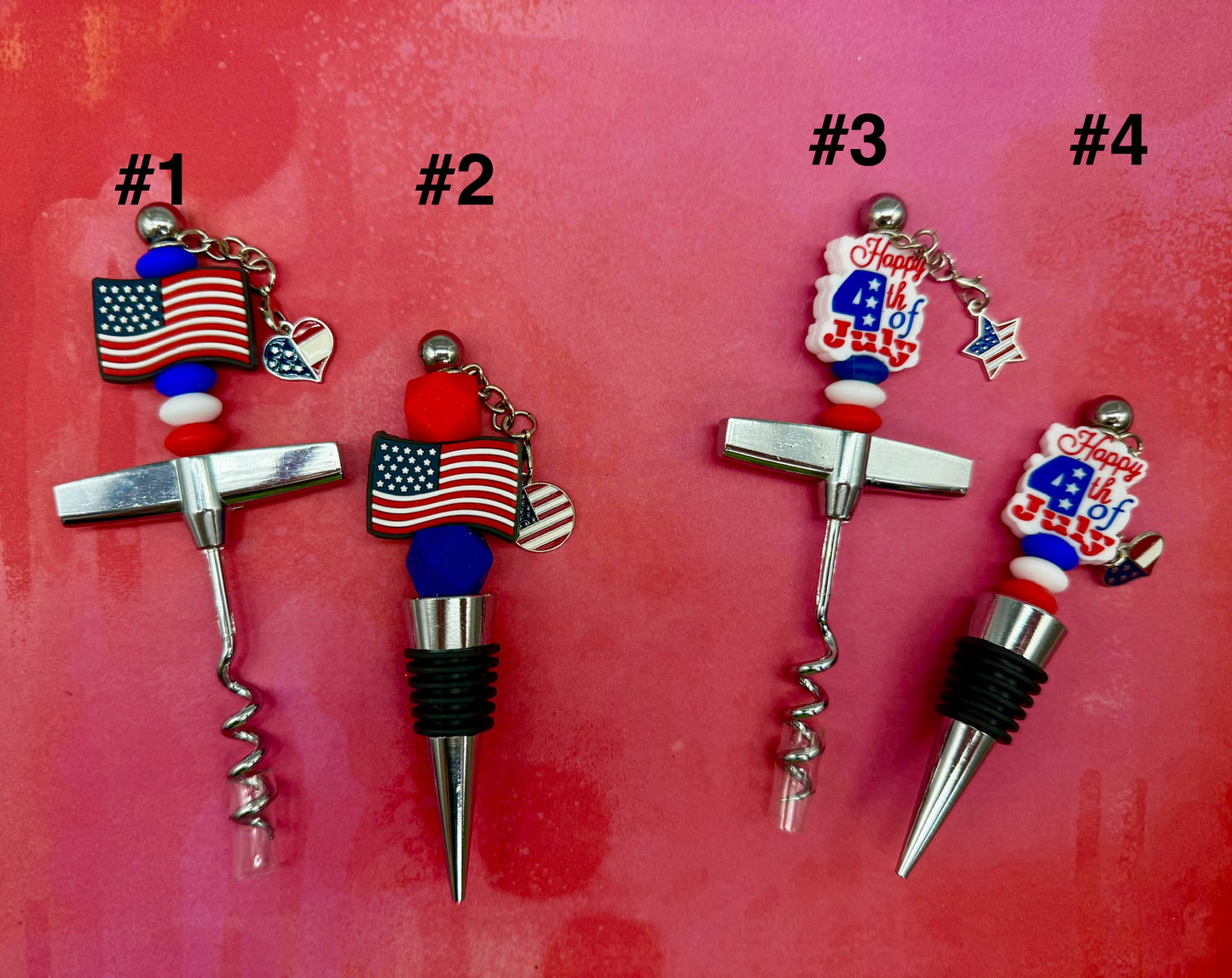 4th of July Wine Bottle Openers & Stoppers