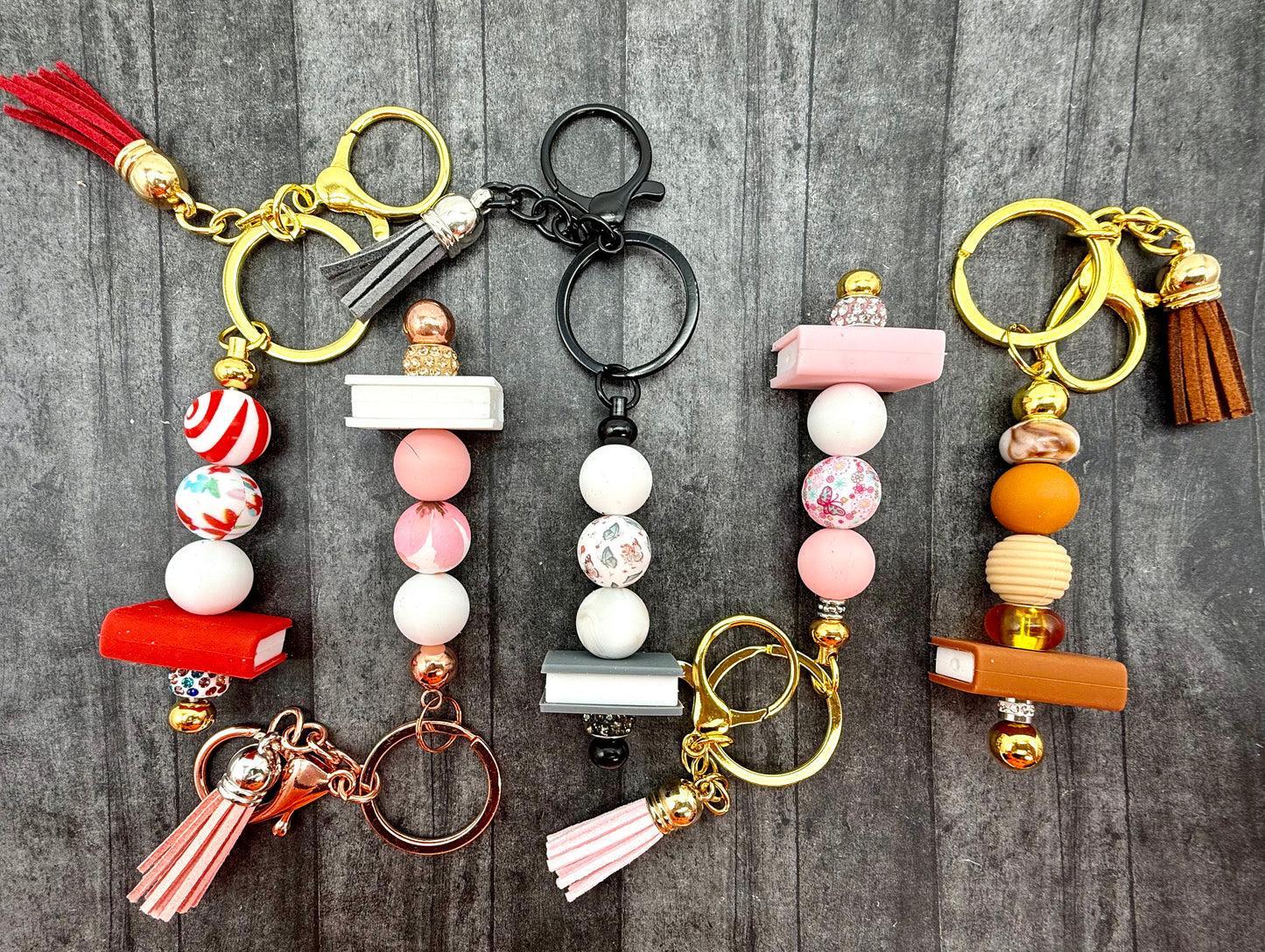 Single Keychain Single Book Themed Keychains – Born2BlossomDesigns