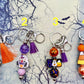 Happy Halloween Beaded Keychains, Wine Stoppers. Wine Openers