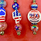 4th of July Beaded Keychains