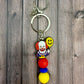 Spooky Circus Beaded Keychains Featuring Dancing and Clown Characters