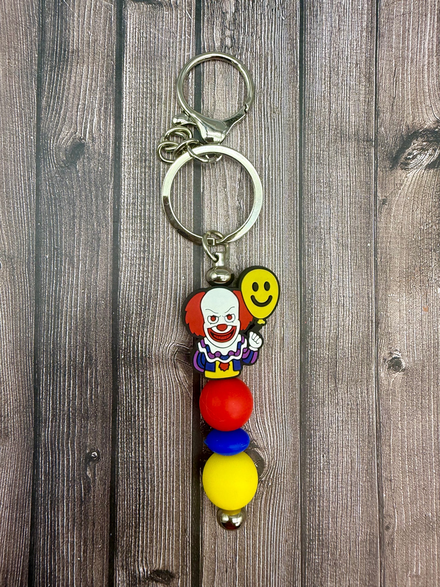 Spooky Circus Beaded Keychains Featuring Dancing and Clown Characters