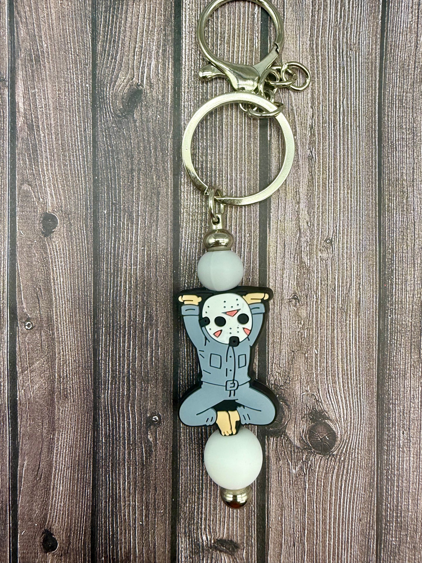 Spooky Circus Beaded Keychains Featuring Dancing and Clown Characters