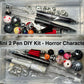 Mini Halloween Horror Characters DIY Beadable 2 Pen Kit