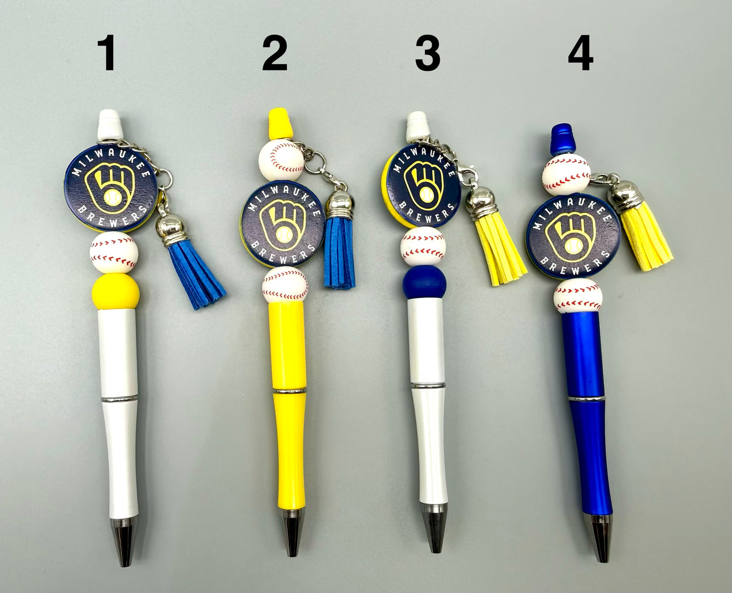 Milwaukee Brewer Logo Beaded Pens