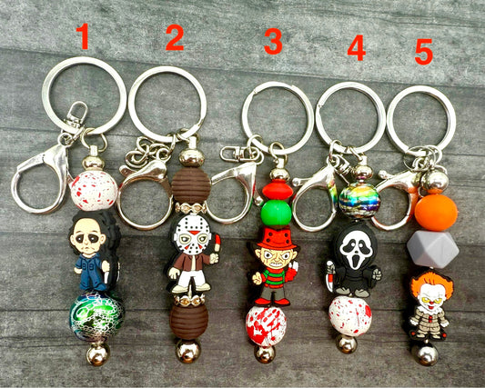HORROR CHARACTERS Beaded Keychain