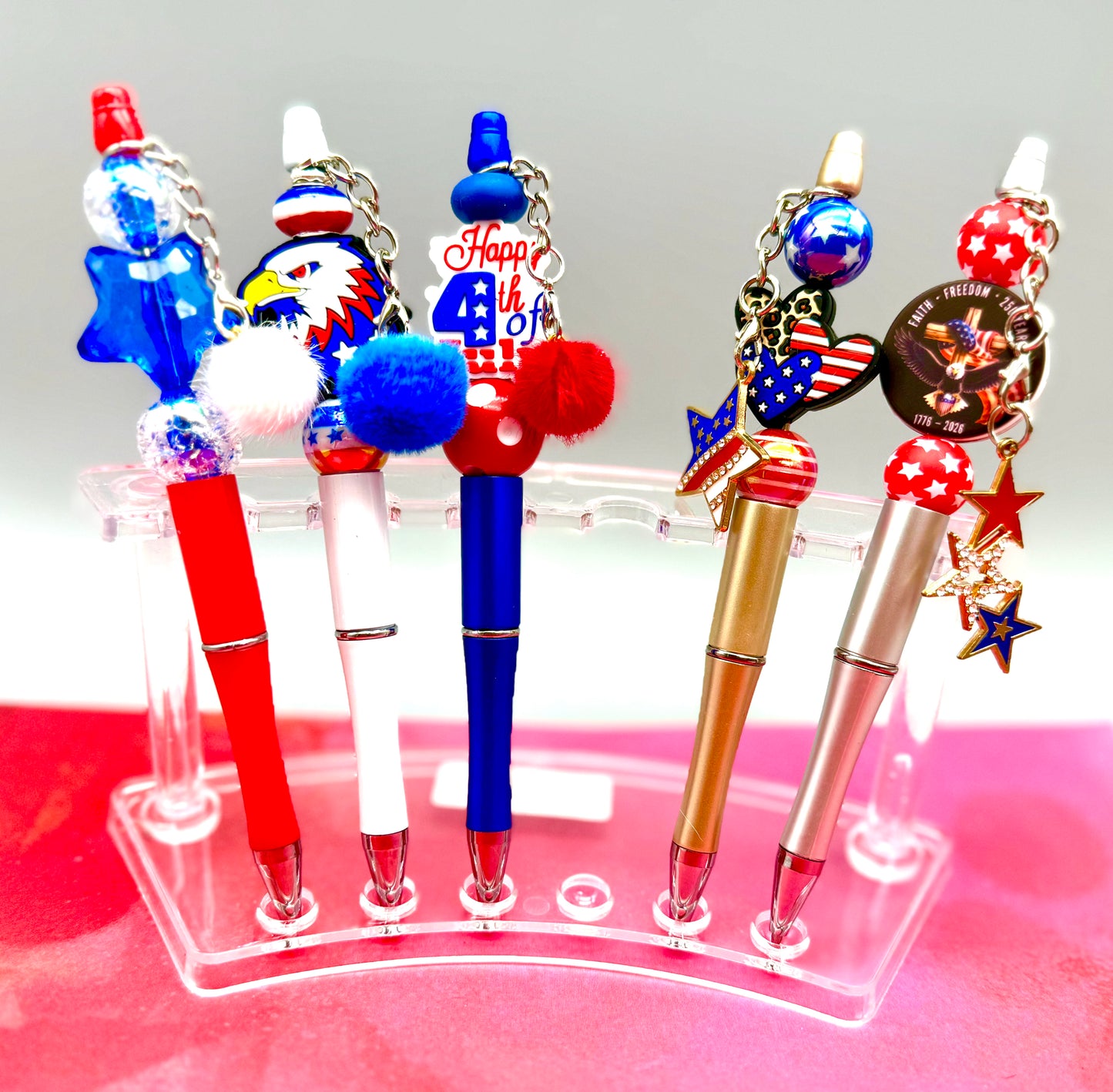 4th of July Beaded Pens