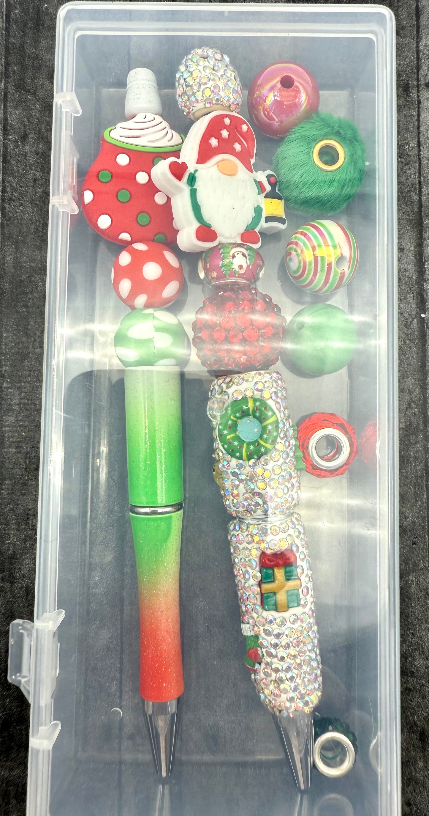 2 Piece Fancy Christmas Pen DIY Beadable Pen Mini Kits