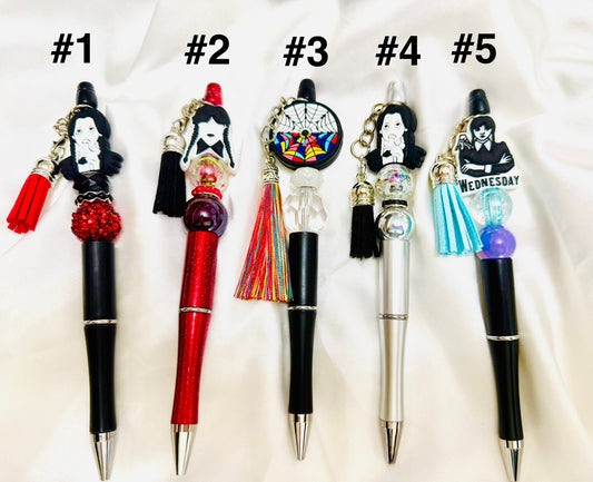 Wednesday Addams Beaded Pens