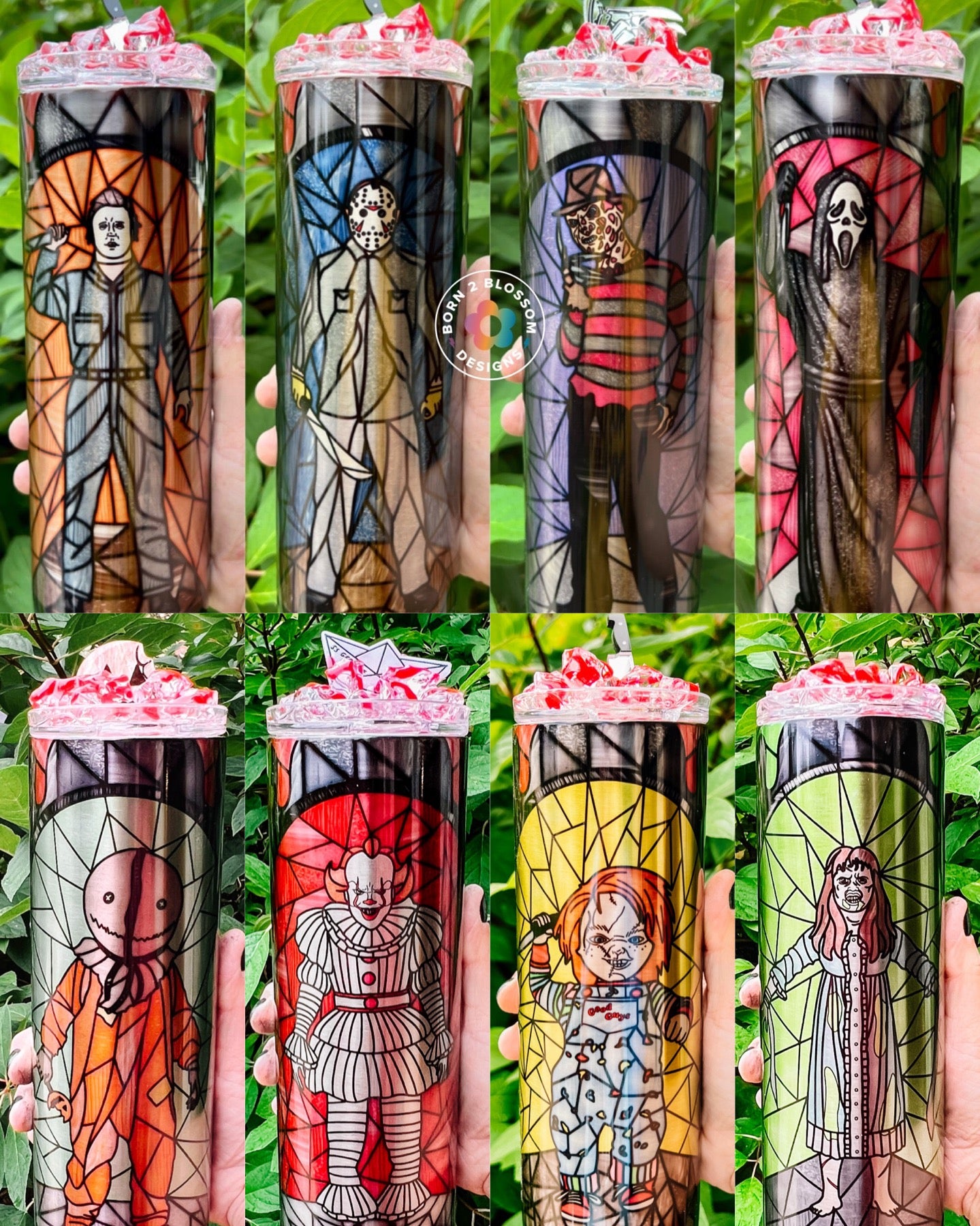 Horror Glass Single Character Tumbler