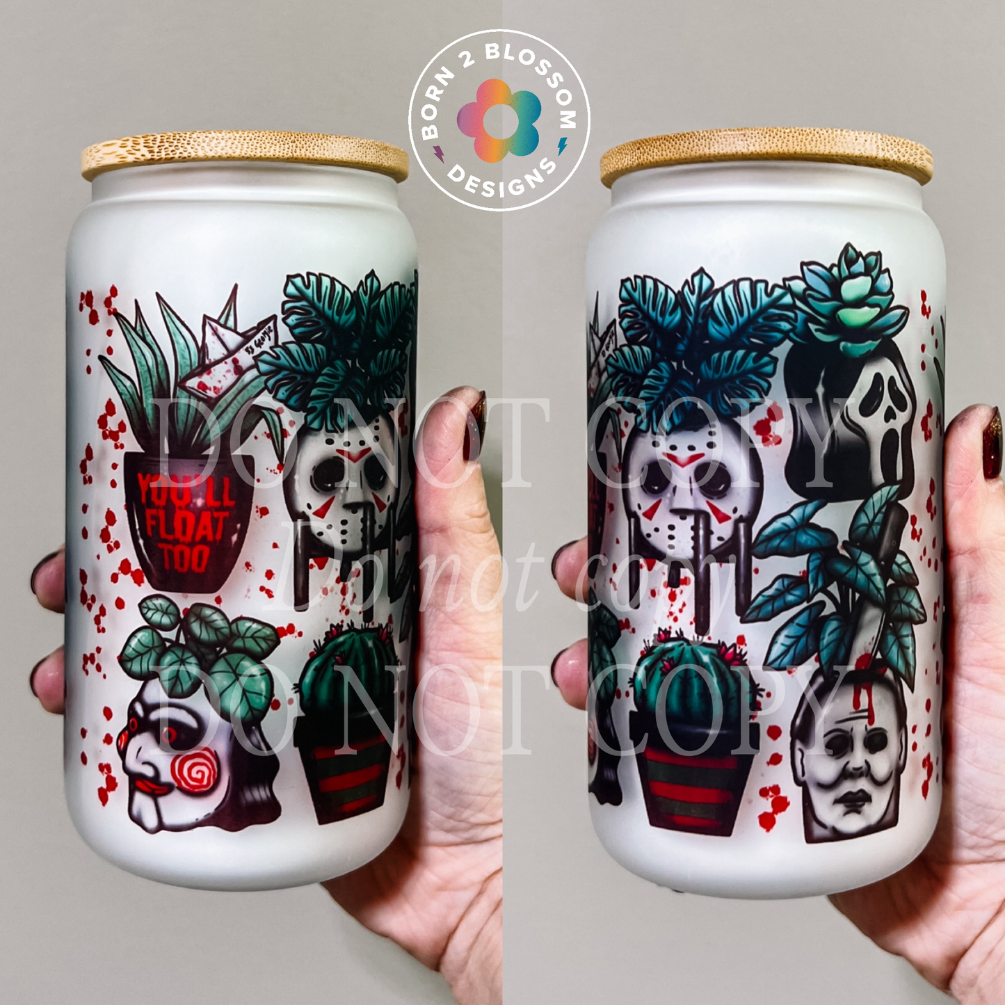 NEW CLEARANCE Horror Plant Glass Can Tumbler