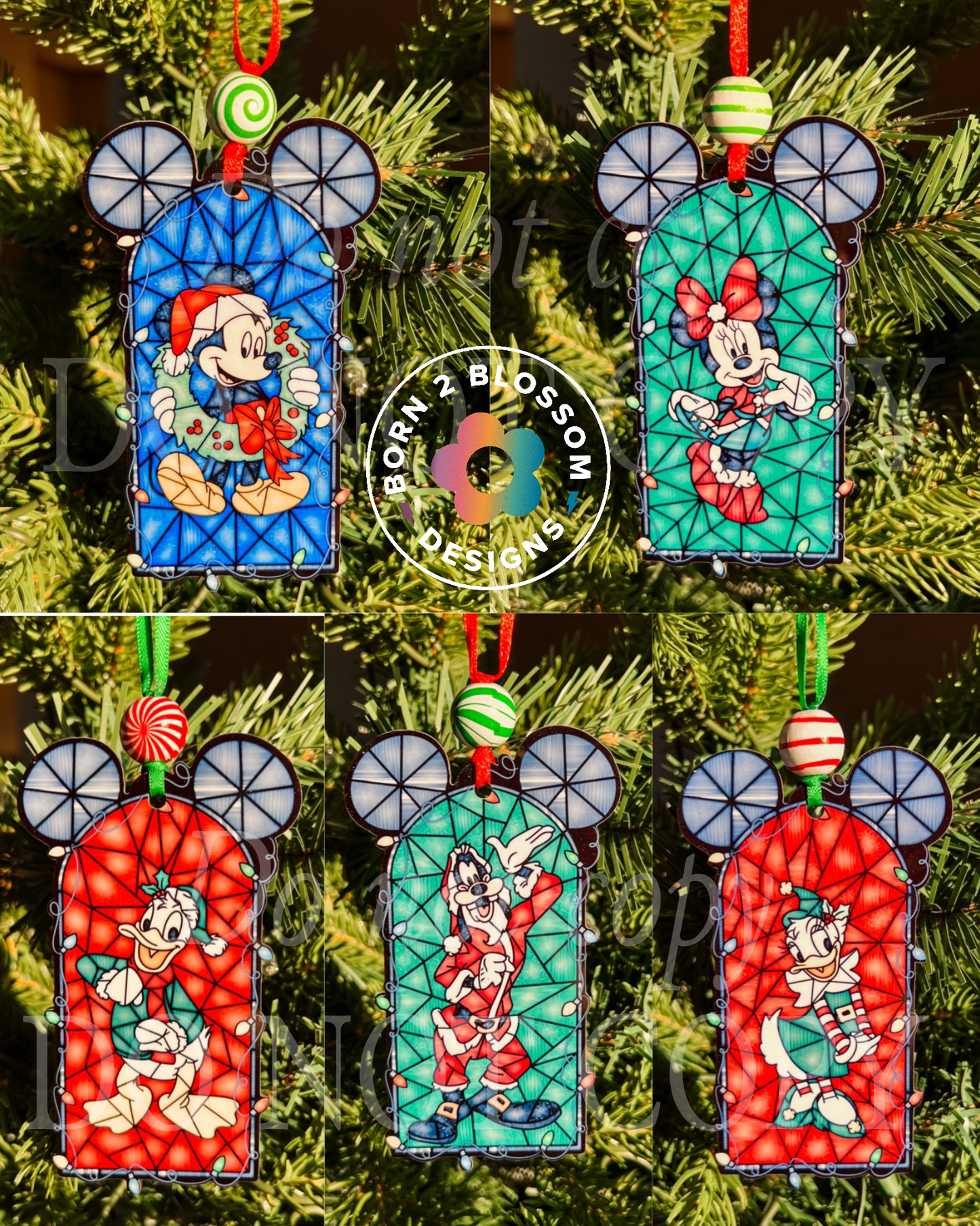 Mouse & Friends Stained Glass Ornament (All Characters)