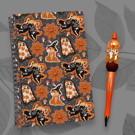 Halloween Chip N Dale  Notebook & Pen Set