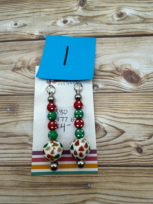 SEP CLEARANCE Christmas Beaded Earrings