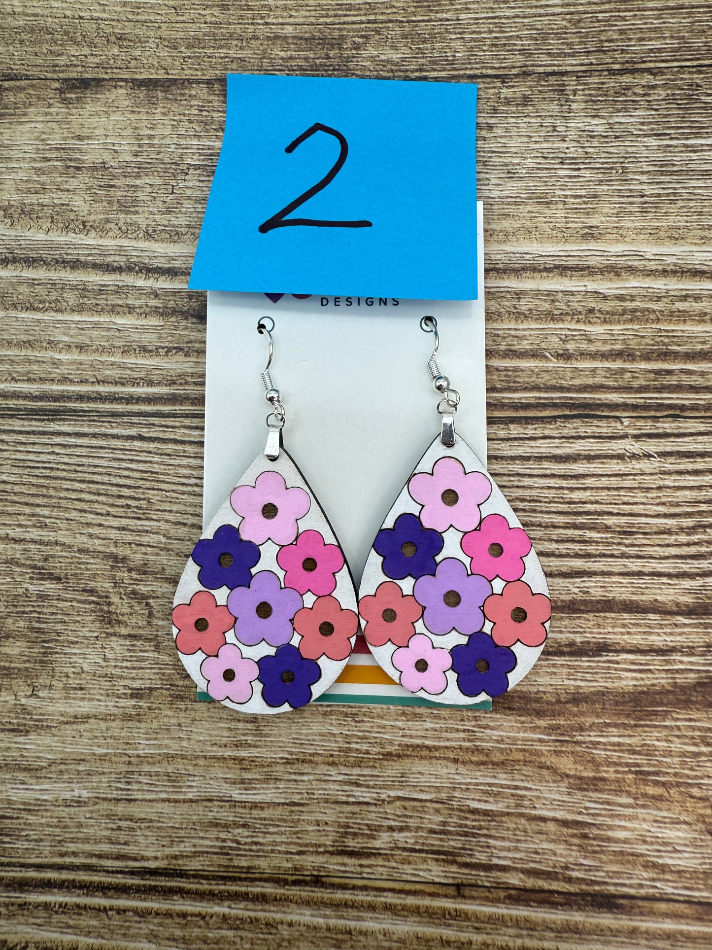 SEP CLEARANCE Floral Teardrop Dangles