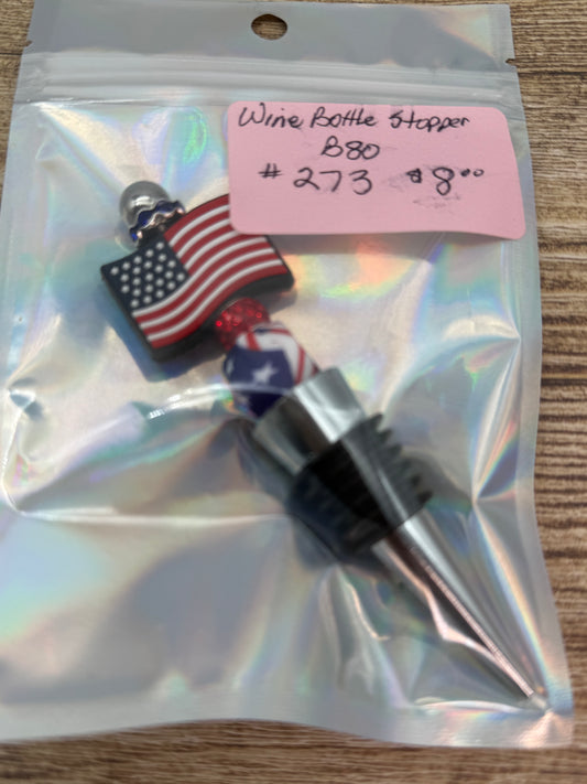 SEP CLEARANCE 4th of July Wine Bottle Stopper