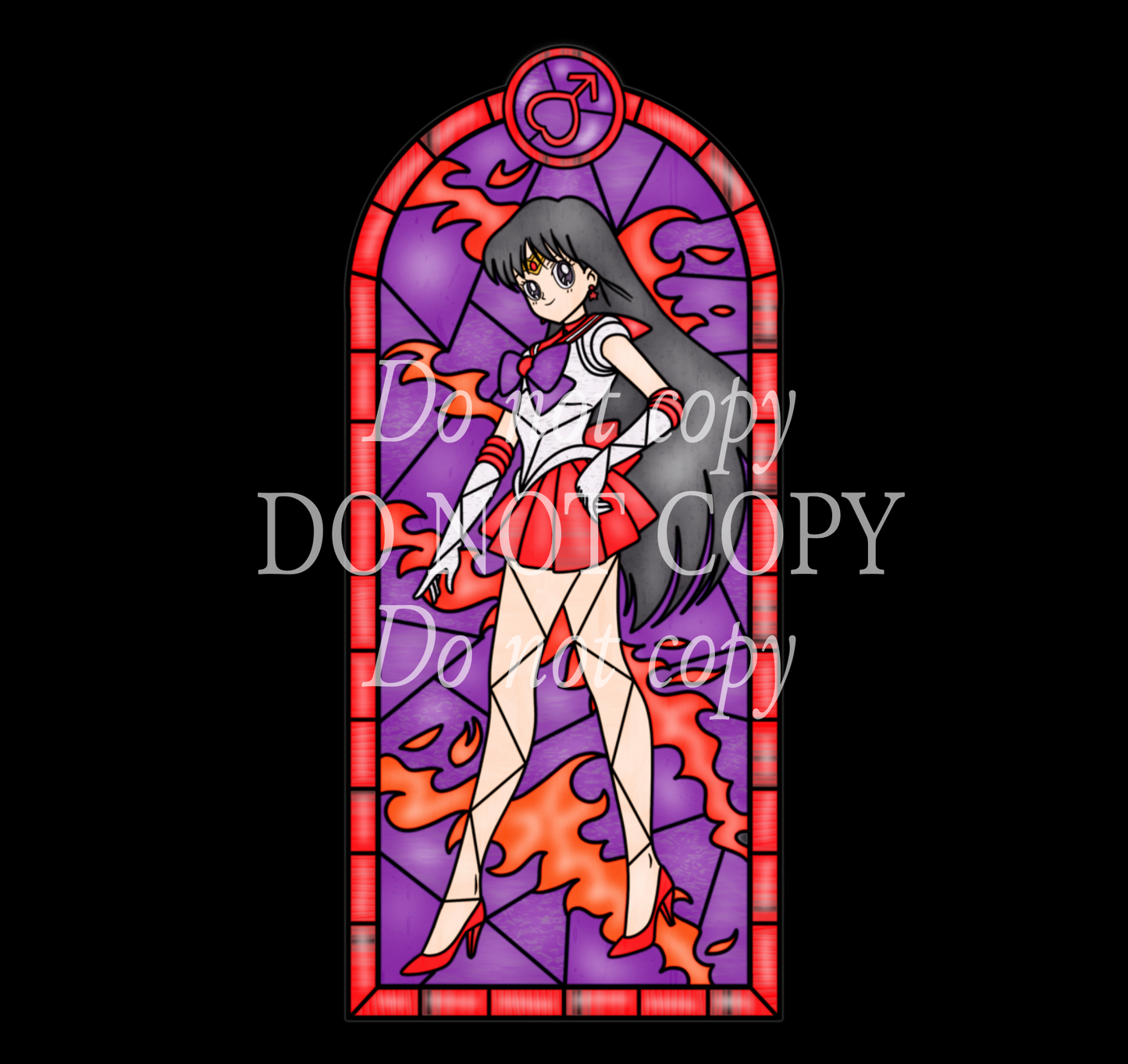 Sailor Stained Glass Keychain (All Characters)