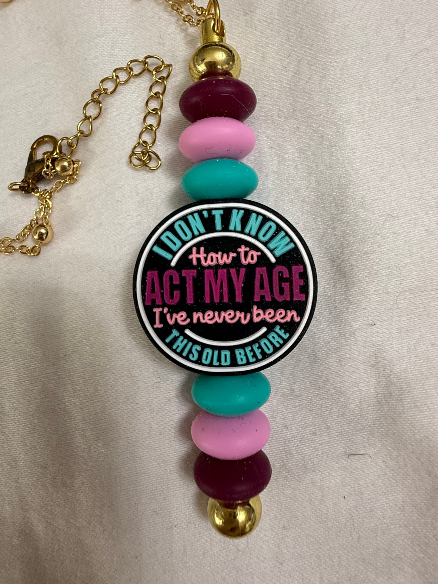 Ok CLEARANCE Act My Age Beaded Necklace