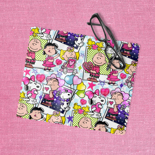 Charlie Brown Valentine Eyeglass Cleaning Cloth