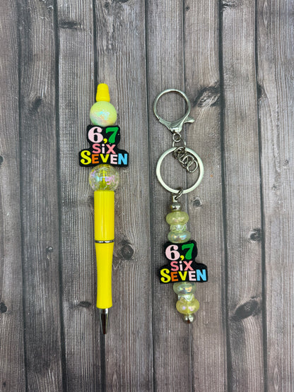 Whimsy and Wits Beaded Pen and Keychain Sets