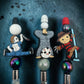 Spooky Circus Beaded Glitter Pens Featuring Dancing and Clown Characters