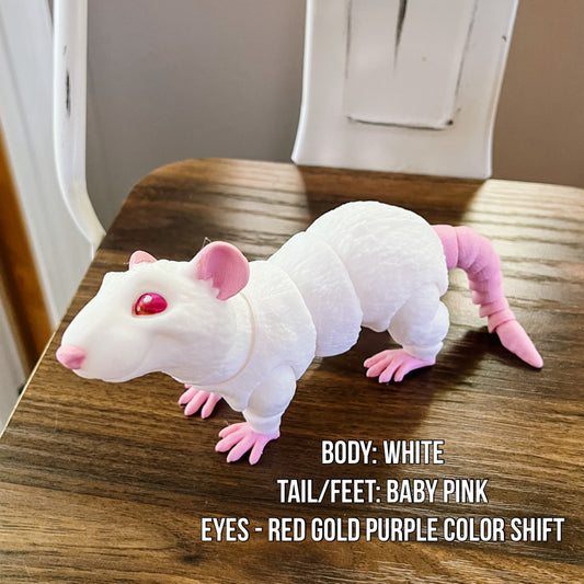 3D Printed Rat (Multiple Colors & Sizes)