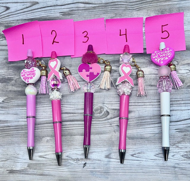 Breast Cancer Awareness Pens and Keychains