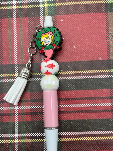 DEC CLEARANCE Christmas Cartoon Beaded Pens