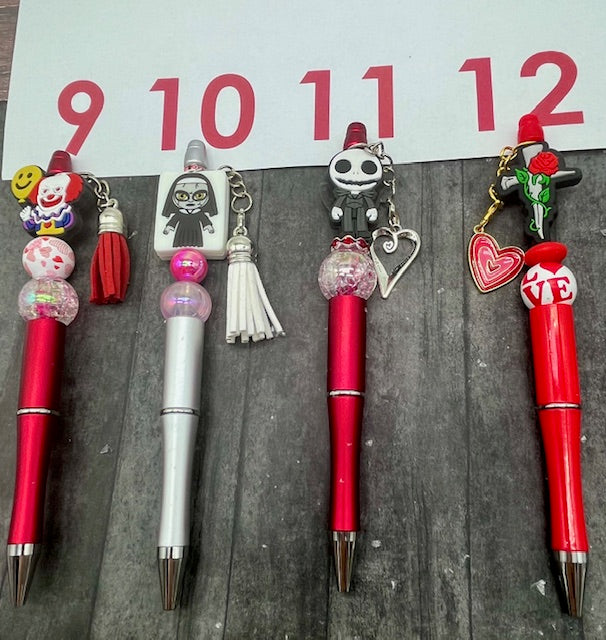 Bloody Valentine Beaded Pens