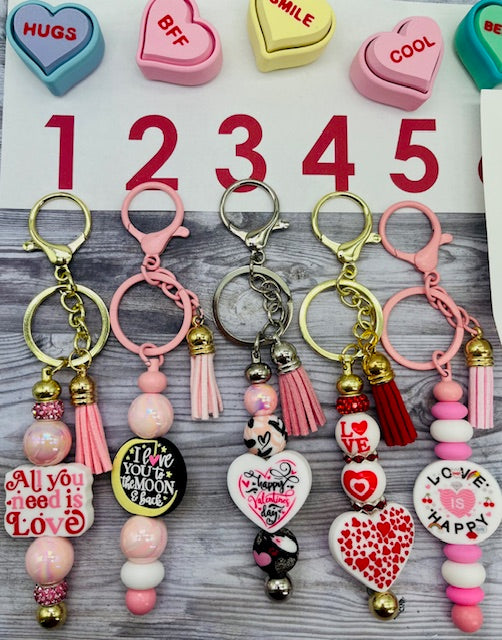 Valentines Pens, Keychains, Tumbler Charms