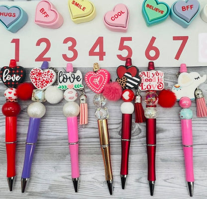 Valentines Pens, Keychains, Tumbler Charms