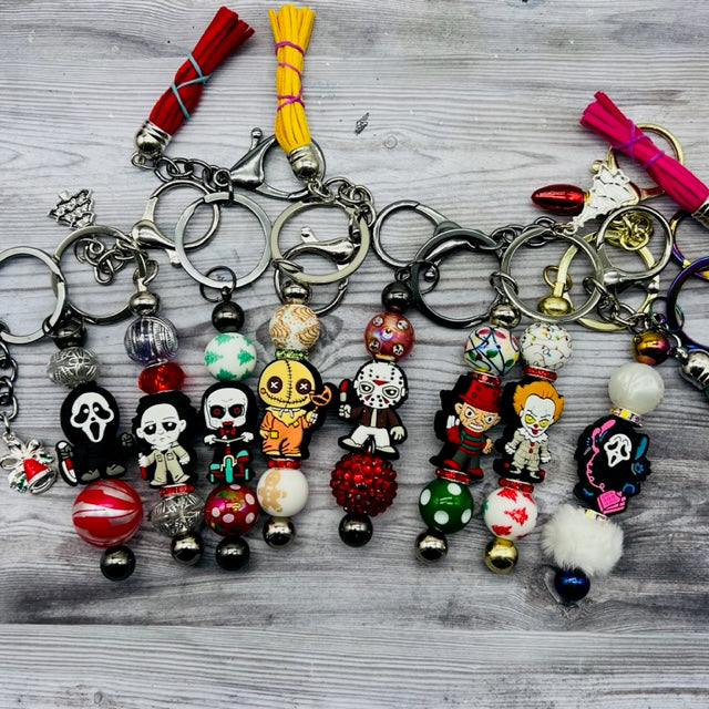 Creepmas Christmas Beaded Keychains