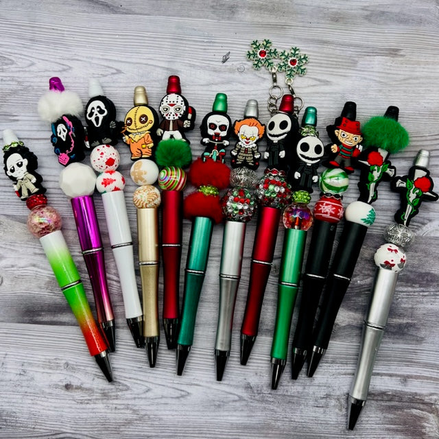 Creepmas Christmas Beaded Pens