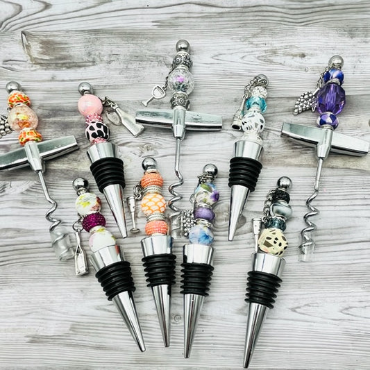 Beadable Wine Openers and Wine Stoppers