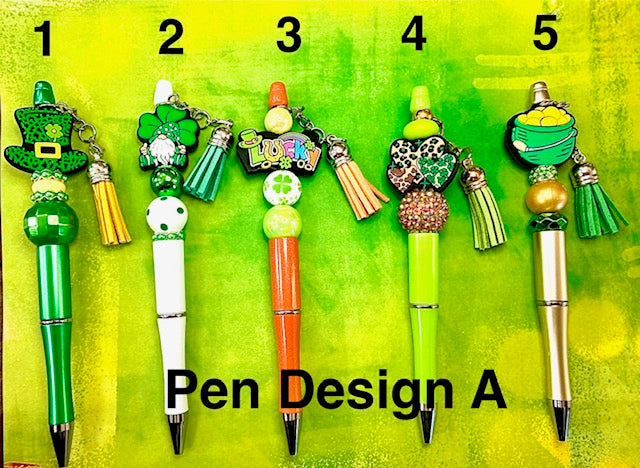 St Patrick’s Day Beaded Pens