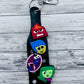 Inside Out Shoe Charm Bracelets and Keychains for Kids