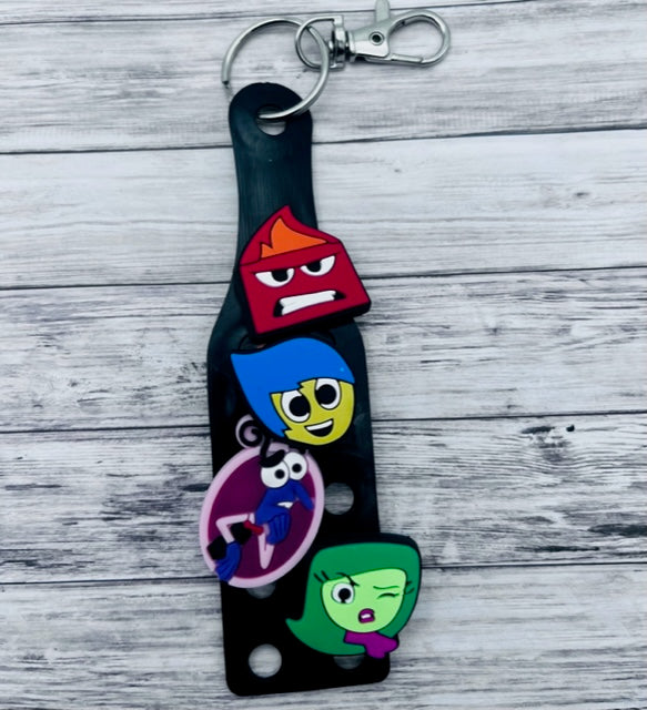 Inside Out Shoe Charm Bracelets and Keychains for Kids