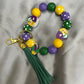 CLEARANCE Wristlet Keychains - Mardi Gras