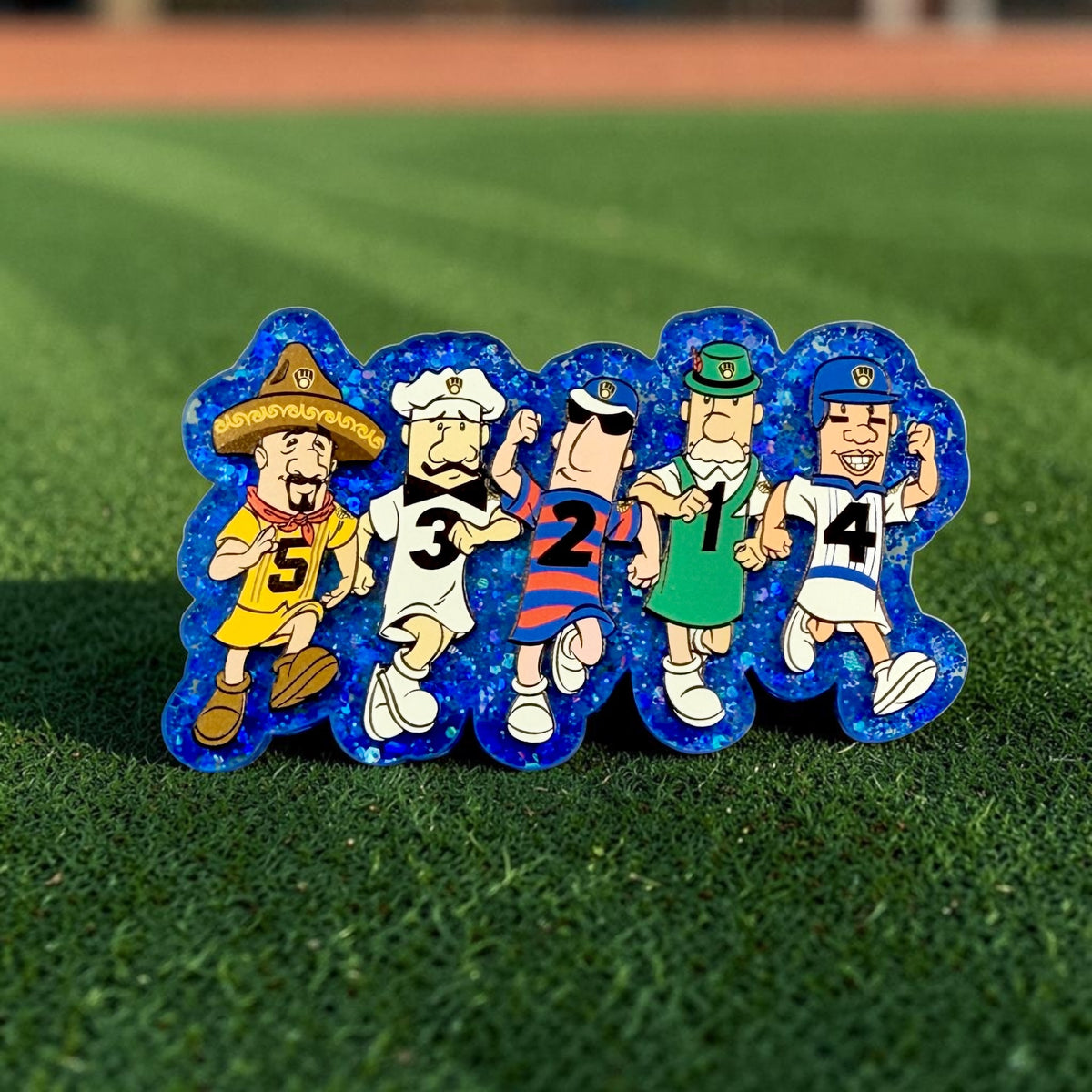 Racing Sausages BROOCH (& other larger items)