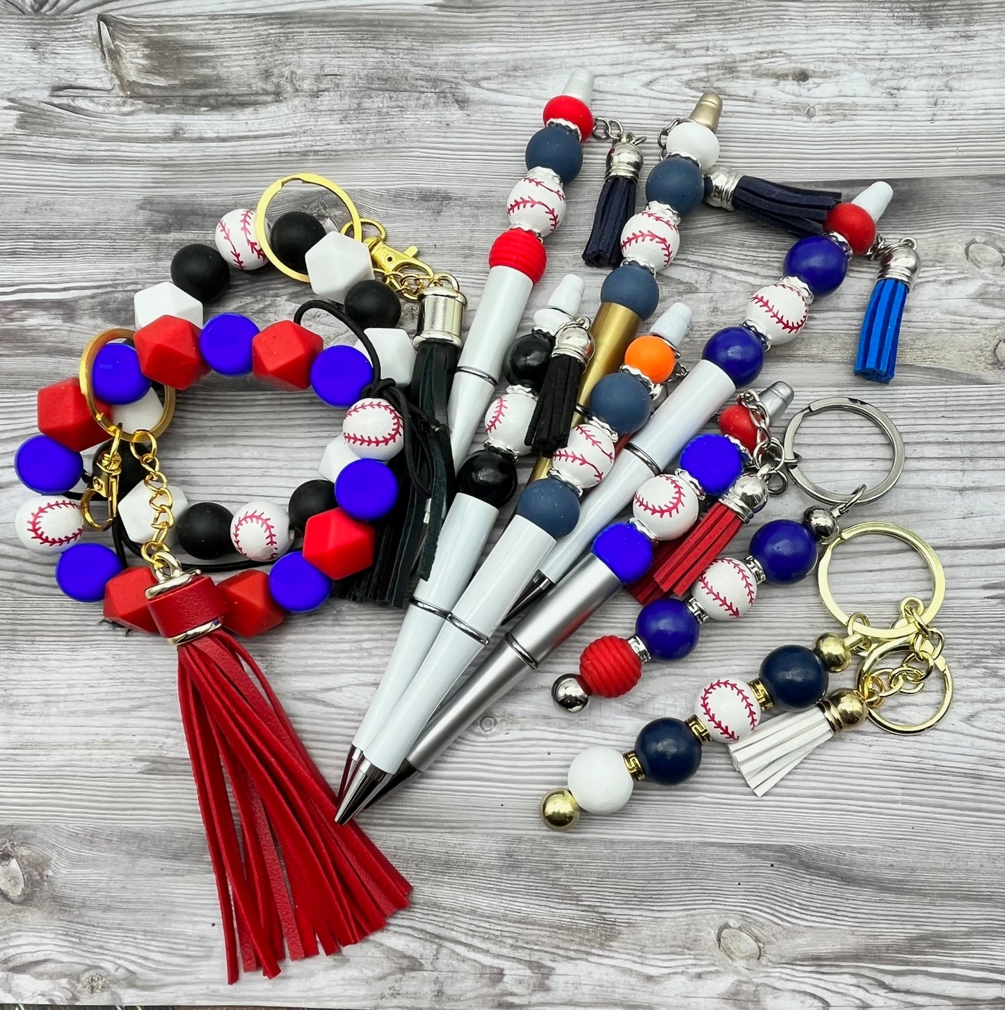 BASEBALL Pens, Keychains and Wristlet Keychains