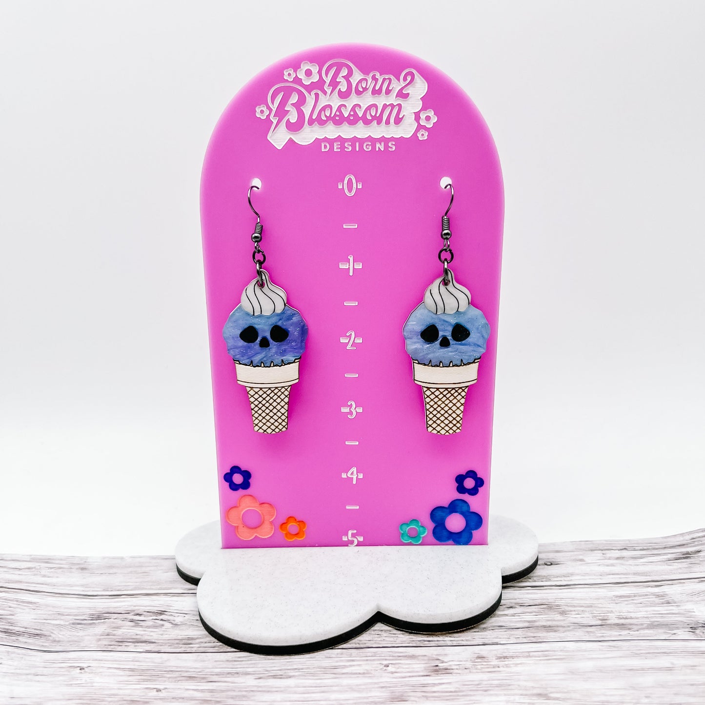 CLEARANCE Skull Ice Cream Cone Dangles