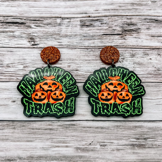 Halloween Trash Dangles