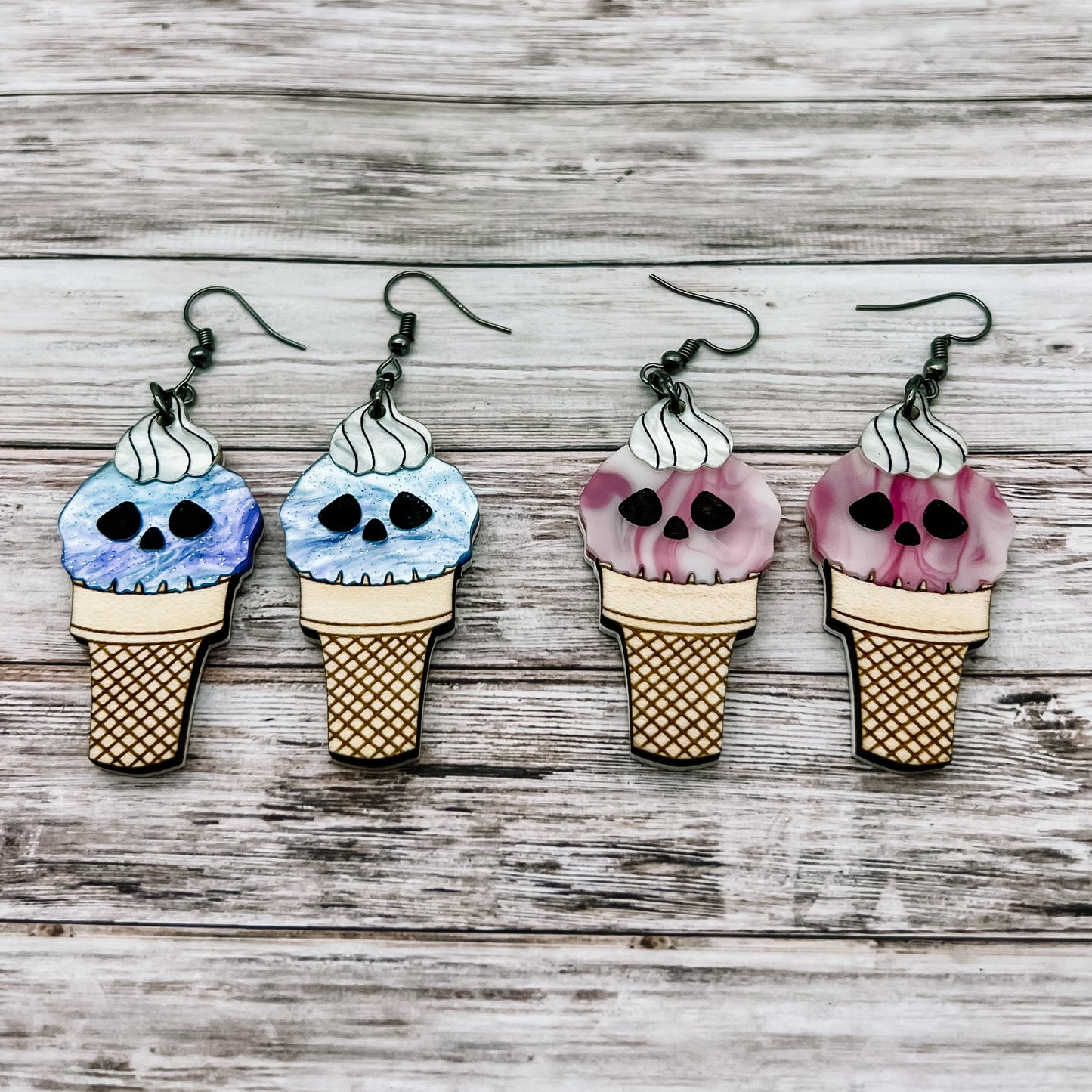 CLEARANCE Skull Ice Cream Cone Dangles