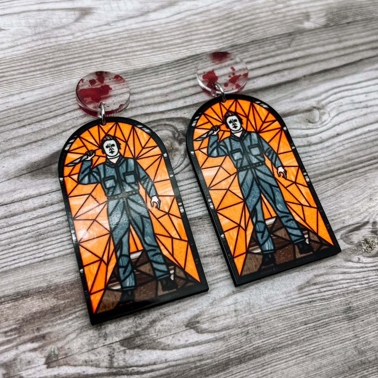 Michael Myers Horror Glass Dangles