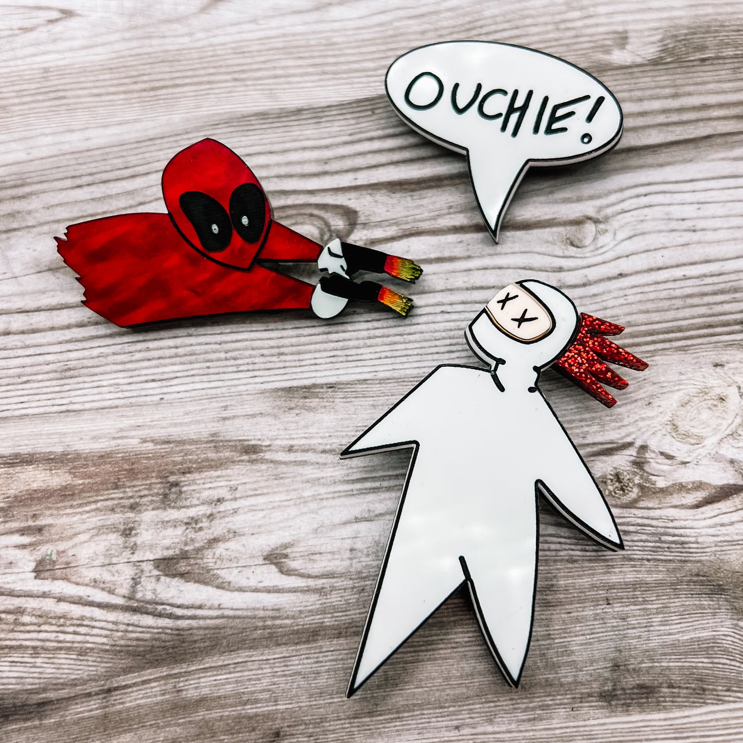 Deadpool Brooch Set