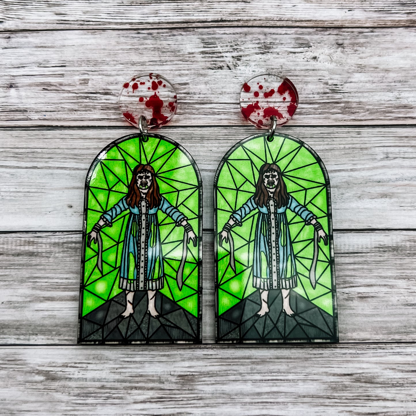 The Exorcist Horror Glass Dangles